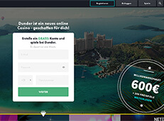 Dunder casino screenshot